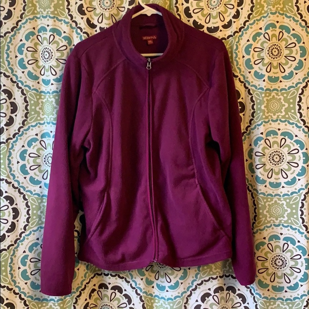 Purple Merona XXL Fleece Jacket